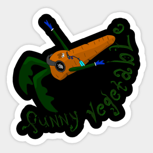 carrot-funny vagetable Sticker